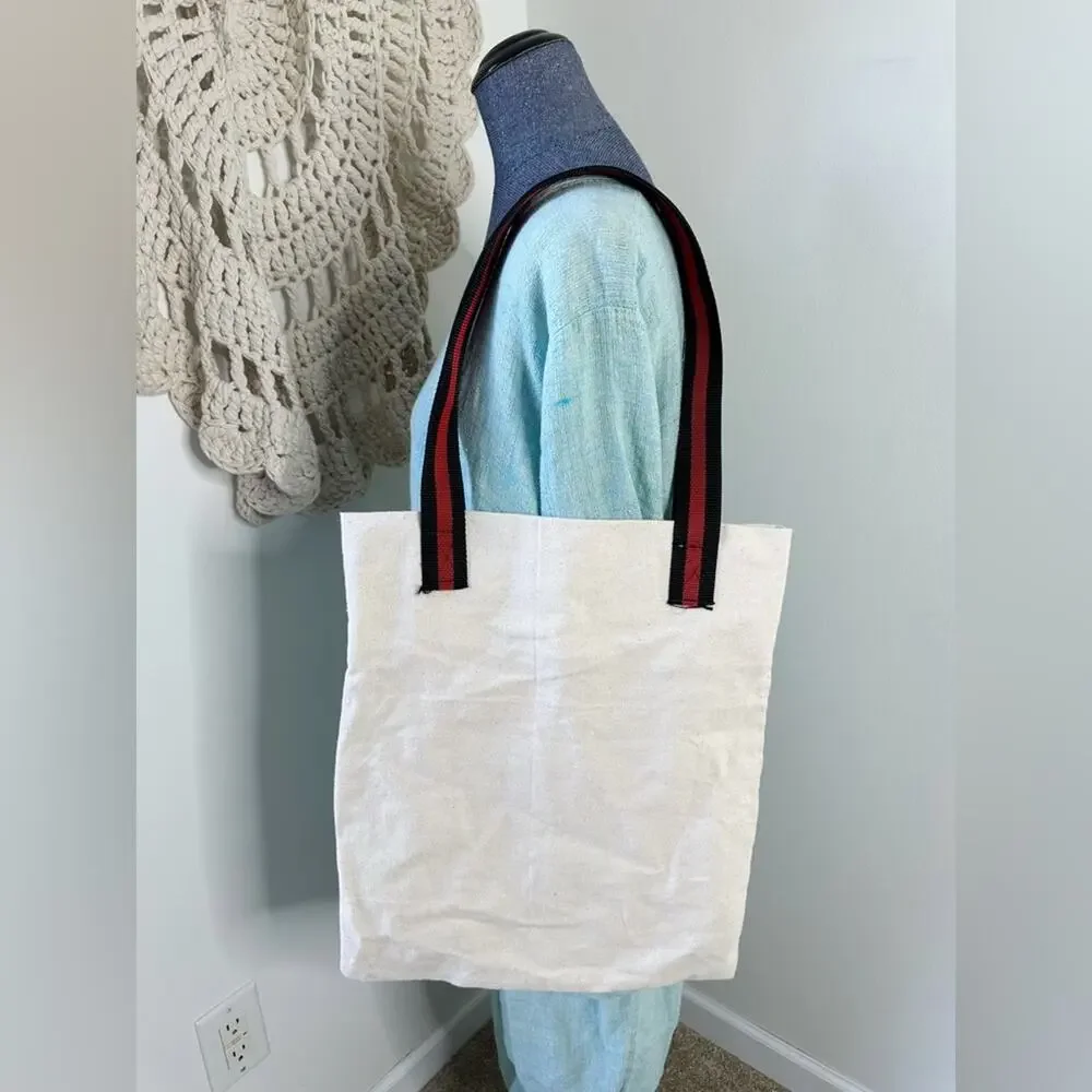 Vintage Handmade Quilted Patchwork Butterfly Tote Bag